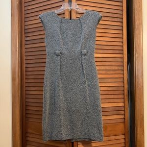 Grey Cap-Sleeve Dress